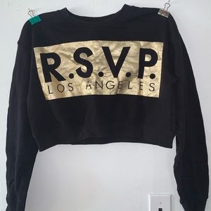 FOREVER 21 cropped R.S.V.P sweatshirt